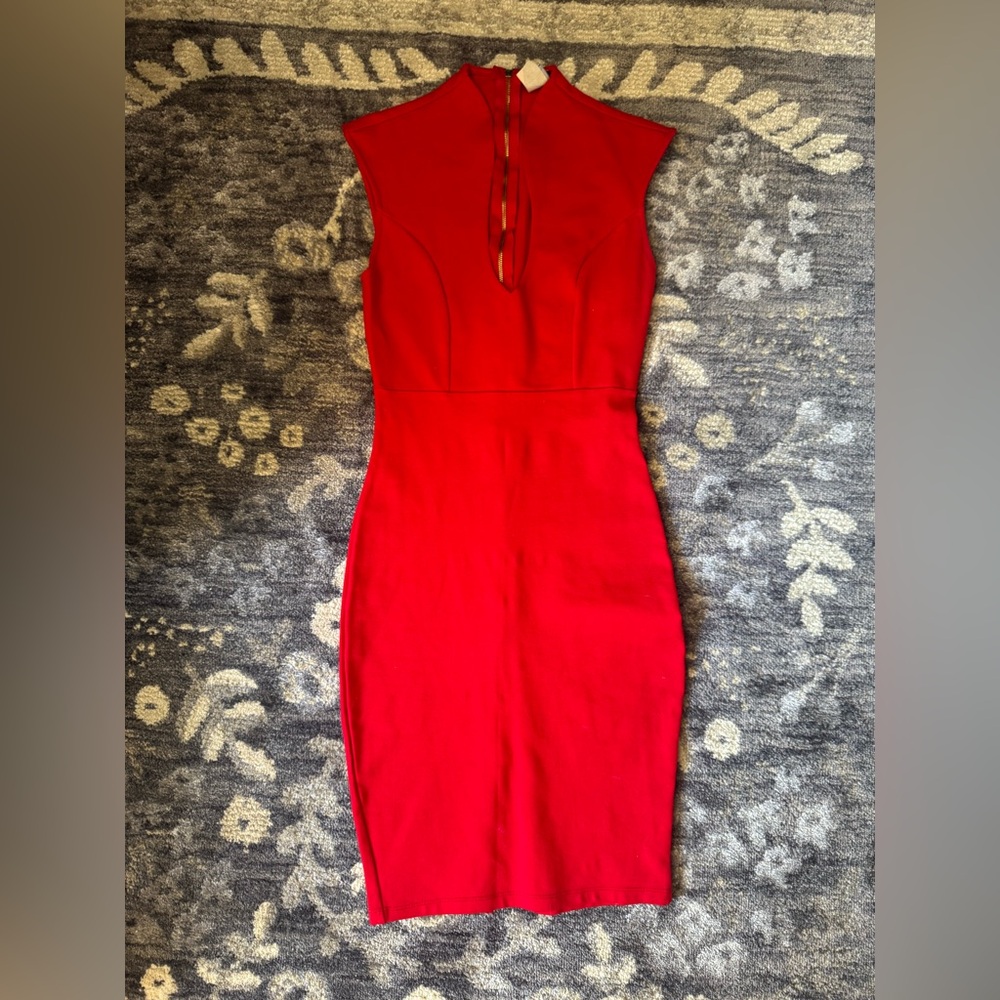 Privately Privileged Elegant Red Mini Dress